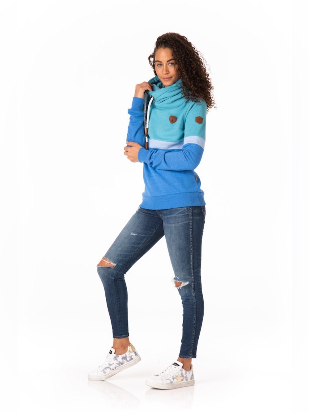 Wanakome Artemis Hoodie Blue Colourblock Size XXL